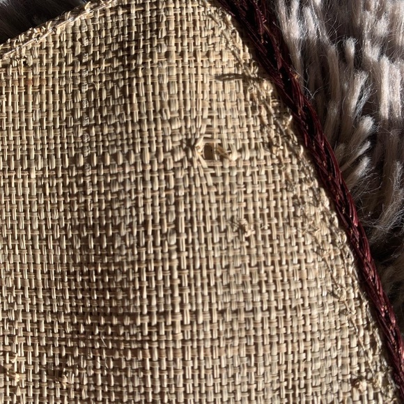 Embroidered round wicker flowercore bag - Picture 4 of 4